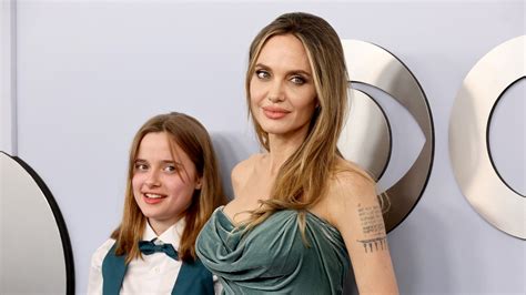 angelina valentine photo|Angelina Jolie celebrates first Tony Award win with daughter.